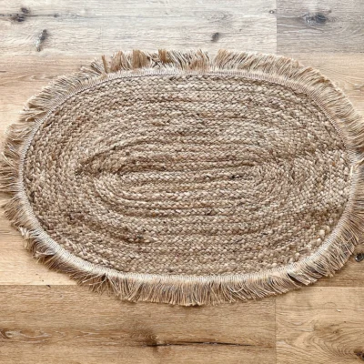 Alfombra Yute NIMES Ovalada 60x40cm